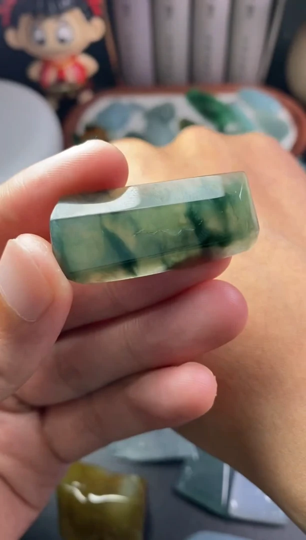 定制翡翠未镶嵌翡翠片料定制未镶嵌5.26-10