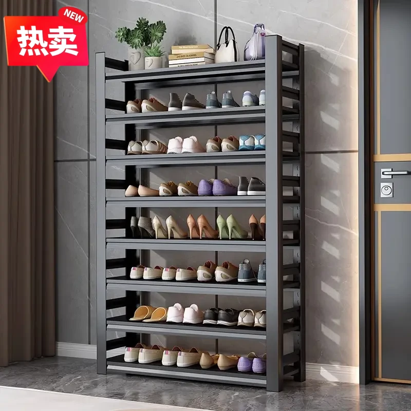 角钢鞋架家用钢制入户门口简易收纳架落地多层置物架玄关碳钢鞋柜