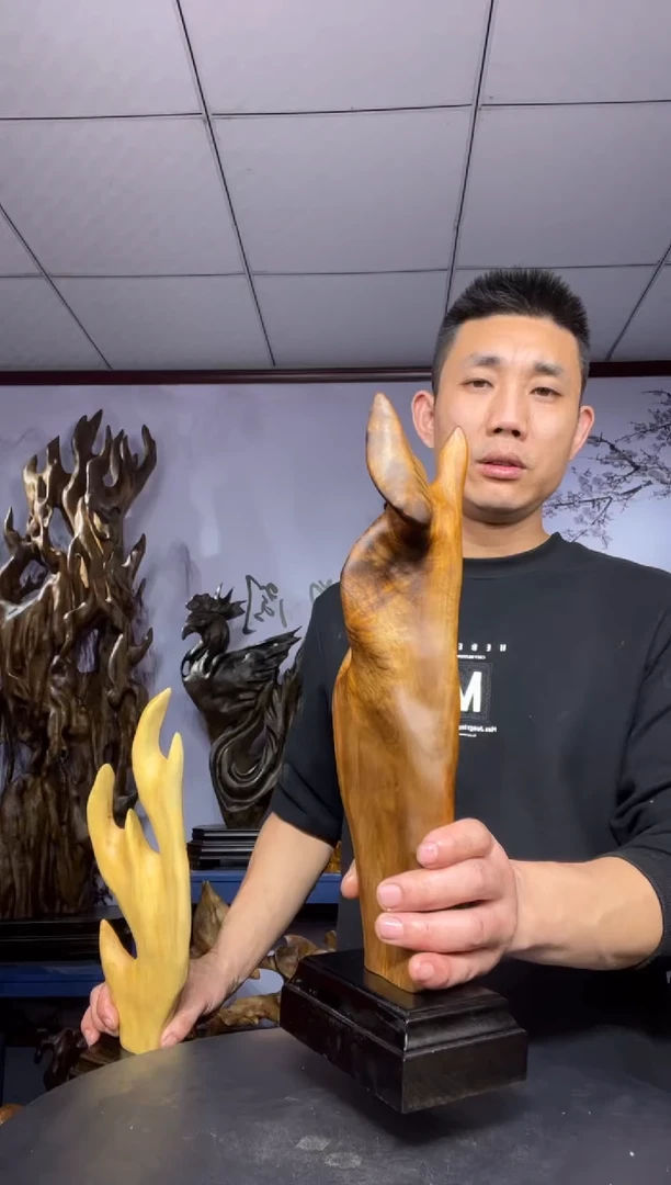 金丝楠木雕款芃**乐金丝楠木工艺品摆件