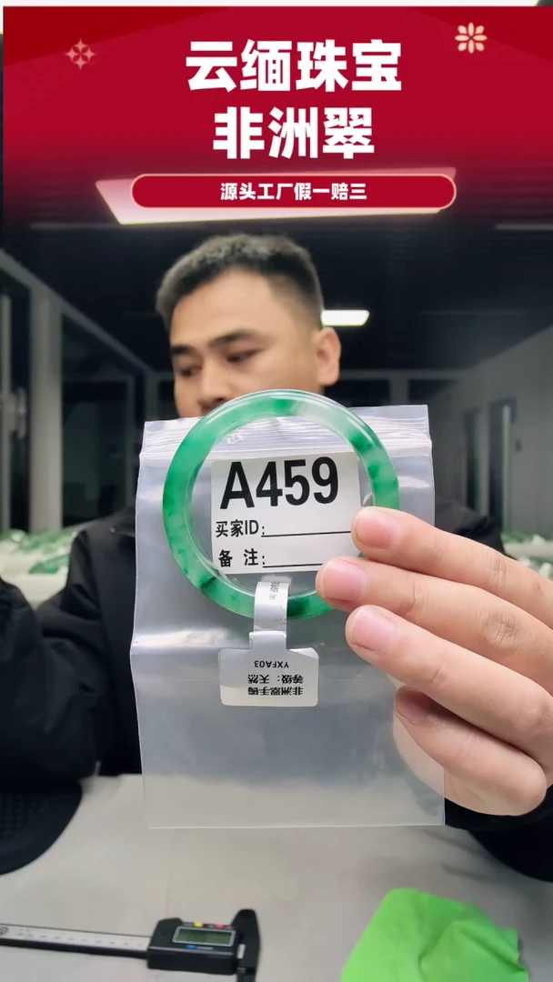 未镶嵌手镯石英质玉（非洲翠）60圈口A459