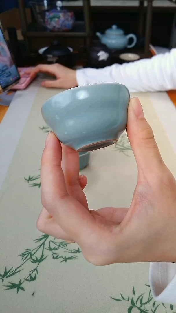 汝瓷 葫芦杯 品茶主人杯