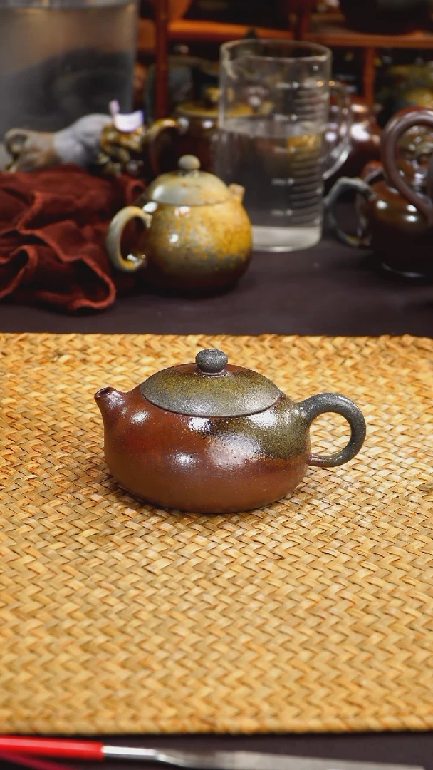 茶壶紫砂纯自然柴烧