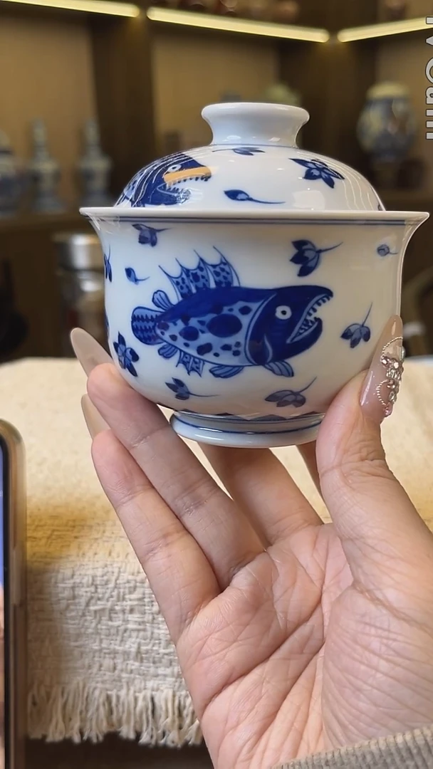 瓷片景德镇毛仔柴窑杯