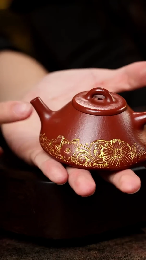 子冶石瓢 黄龙山大红泥