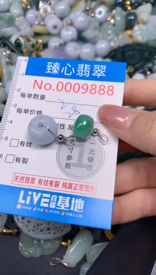 【闪购商品】翡翠颈饰未镶嵌含绳0009888