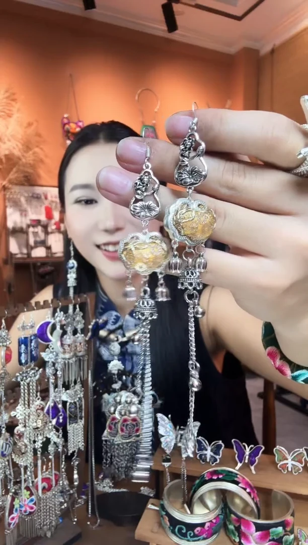 刺绣纯手工民族风耳环