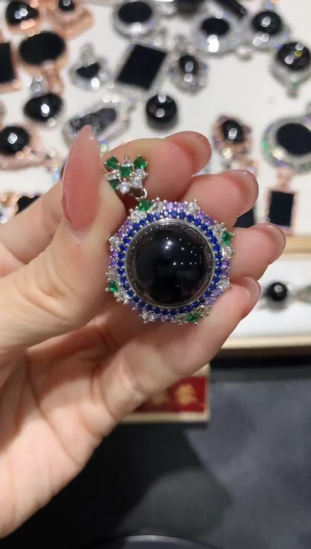 【闪购商品】翡翠吊坠(不含链)银S925镶嵌37多人多样性随机发货1件