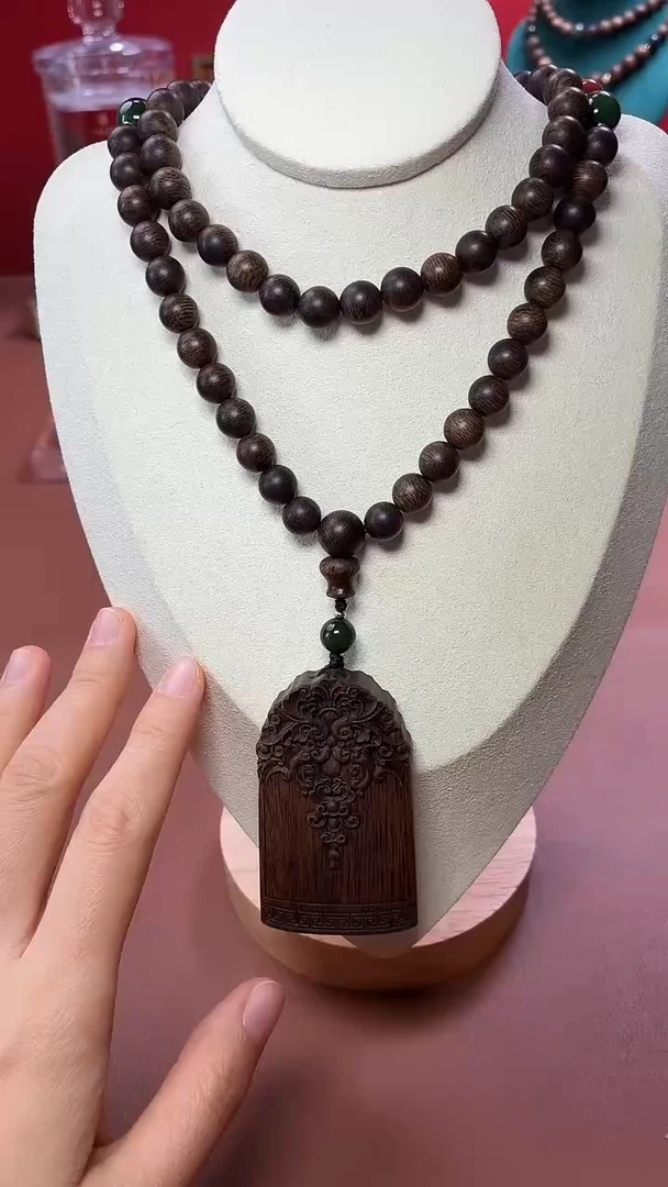 沉香手串沉水越南芽庄醇料白棋08三圈设计