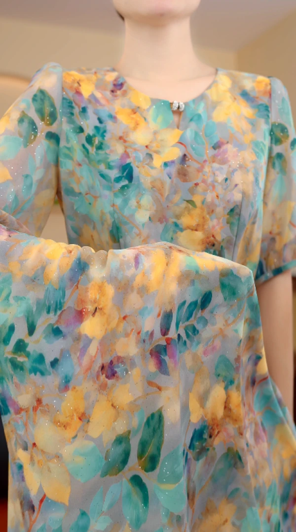 YY--25新款时尚收腰系带连衣裙