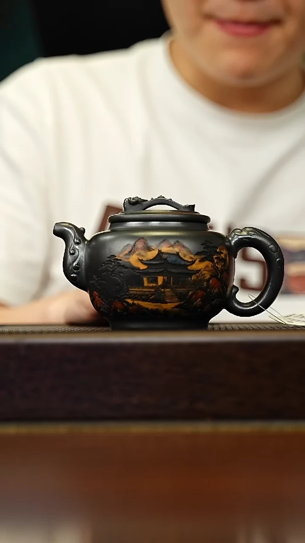 茶壶紫砂宜兴原矿 手工 紫砂壶容量300CC