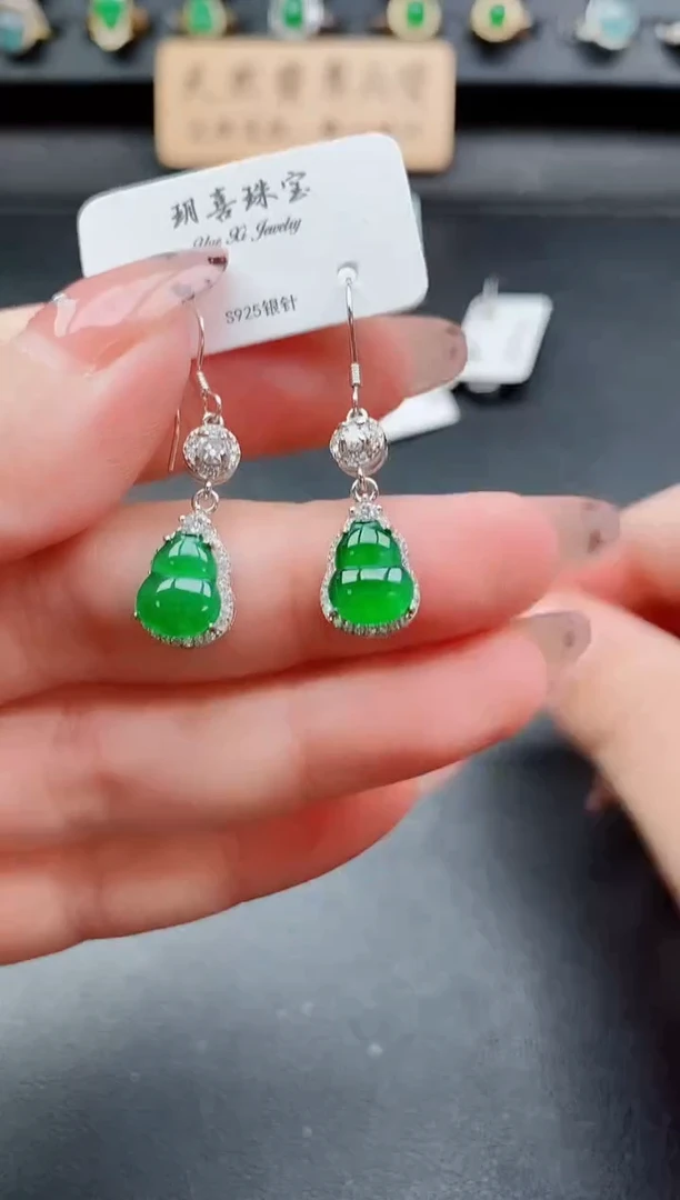 银S925镶嵌戒指翡翠1