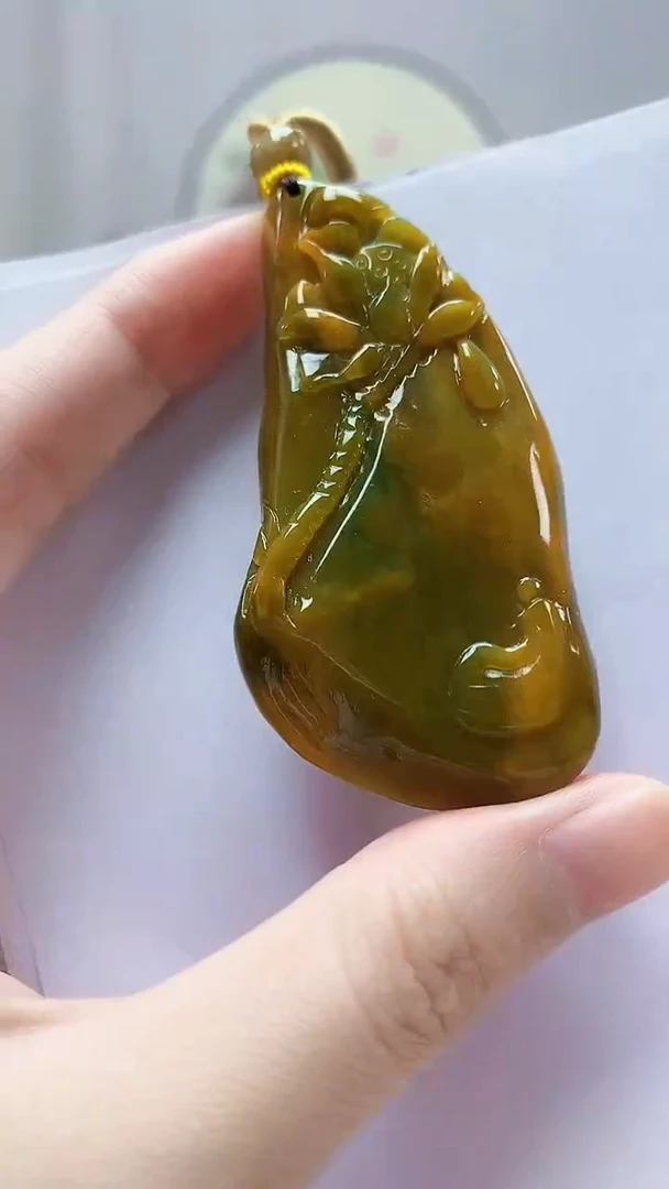 未镶嵌定制翡翠5145zm-毛货挂件49悟道