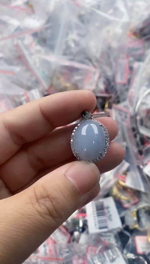 银S925镶嵌戒指翡翠222    8