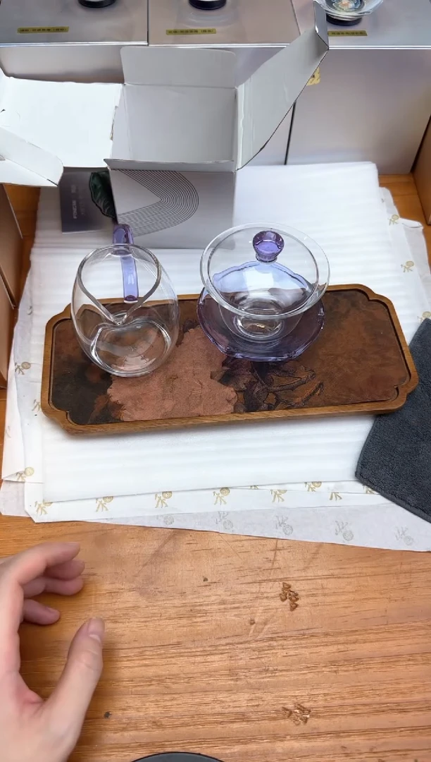 澄然茶海浅紫（浅紫）+风谜沁兰盖碗浅紫