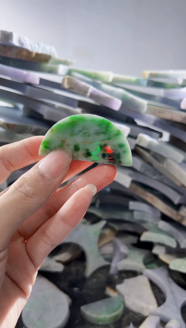 裸石翡翠缅甸翡翠A货陈8623