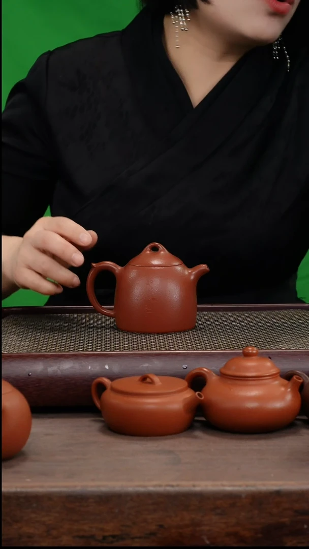 【闪购商品】紫砂茶壶全手工朱泥微刻秦权壶