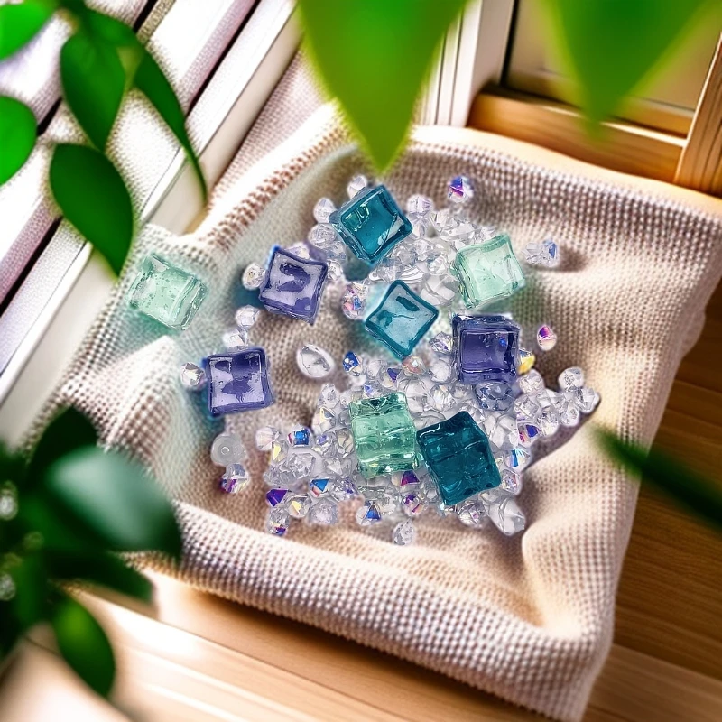 【雾屿薄荷色系】极限三选一 夜光细闪星空冰块diy手工摆件