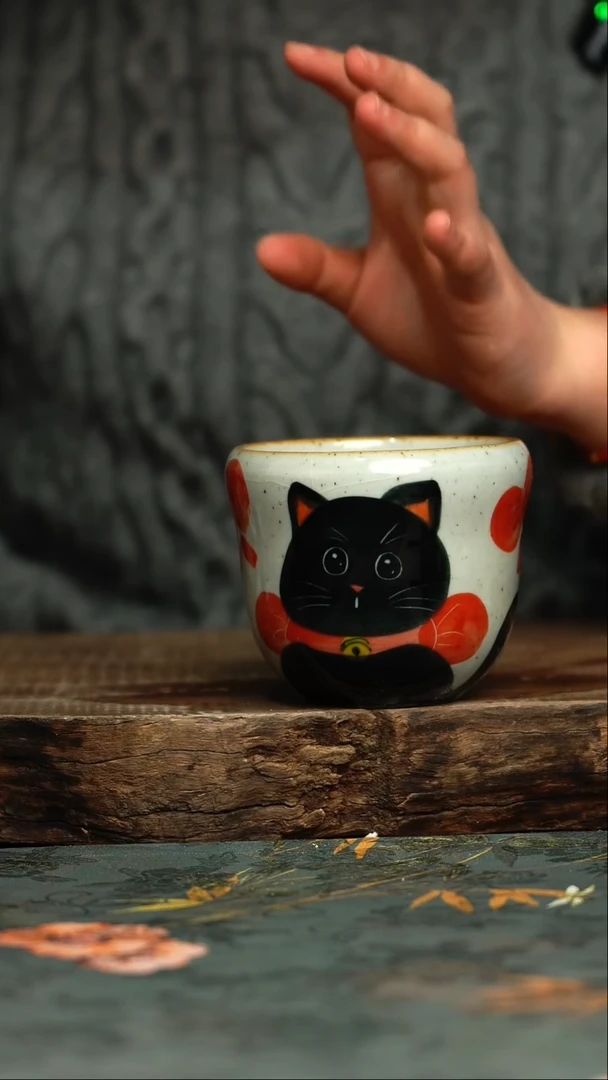 【闪购商品】杯杯釉下彩手工手绘同款陶器