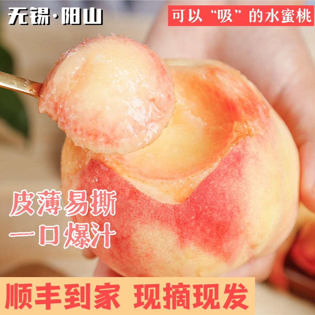【顺丰包邮】3-4两正宗无锡阳山水蜜桃礼盒装现摘现发