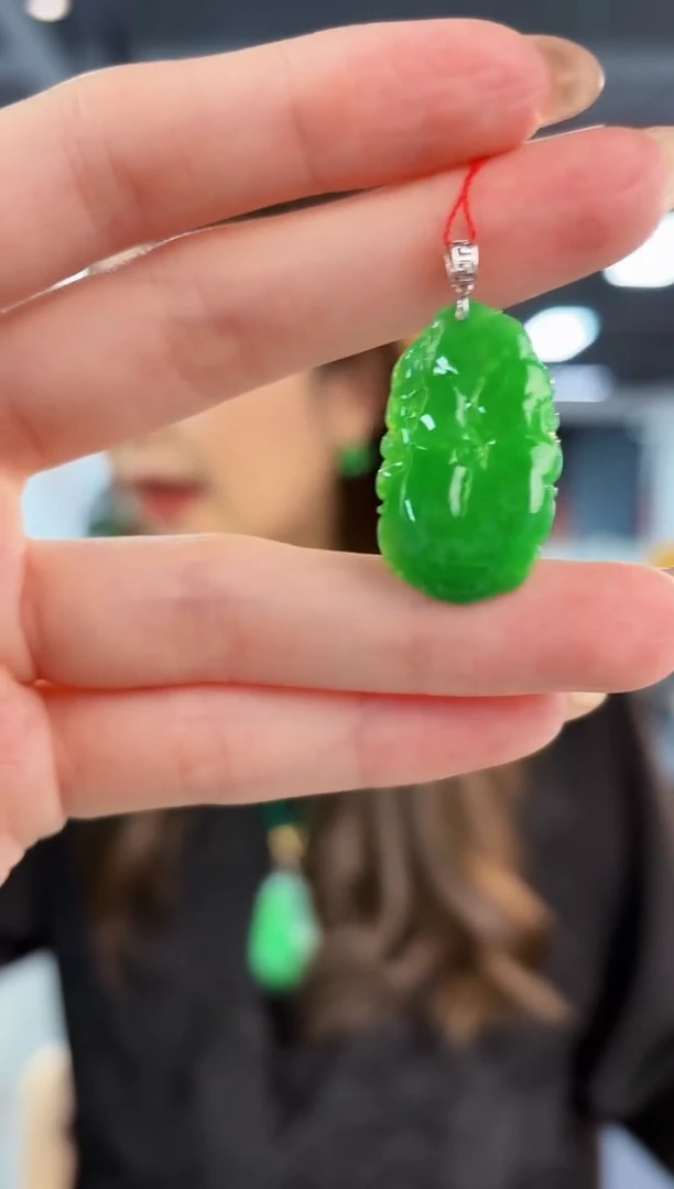 【闪购商品】翡翠颈饰18K金镶嵌缅料A货/支持复检/一件