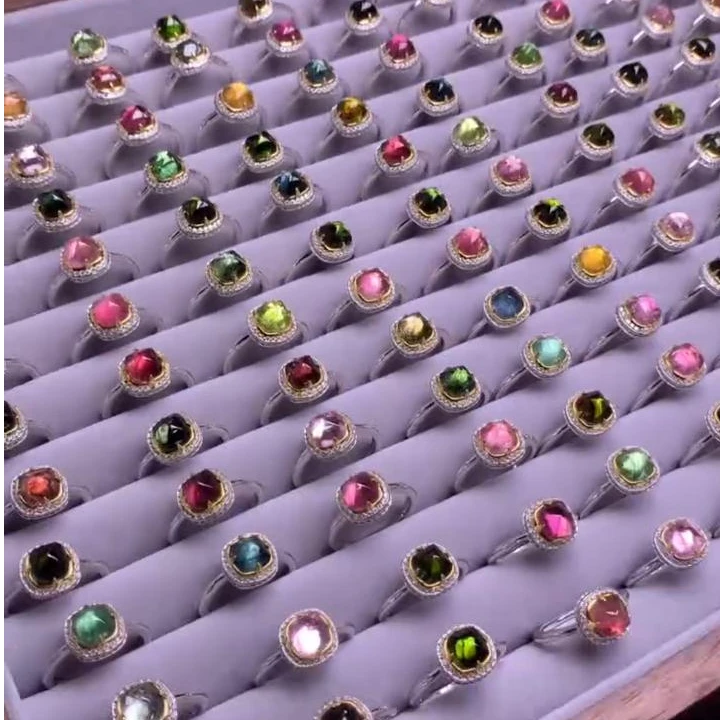 【逍遥】碧玺多彩戒指*PMCB/70/多样性发/1件（拍多发不同颜色）