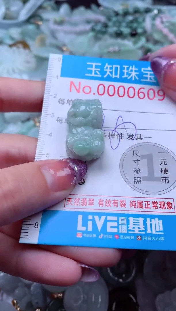 翡翠未镶嵌吊坠(不含链)609