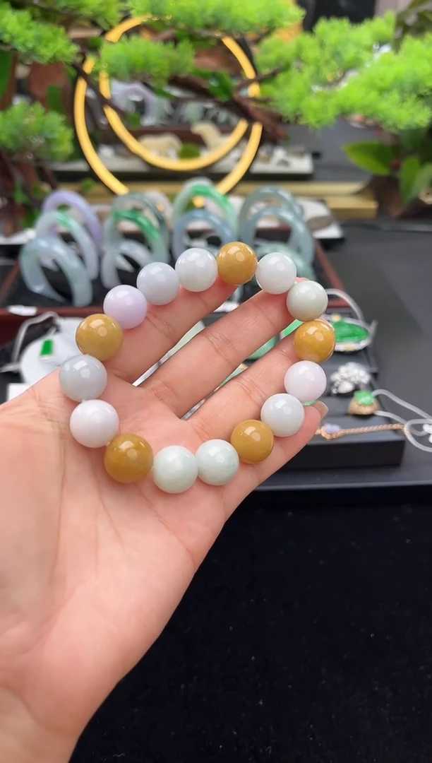 未镶嵌手串翡翠珠串