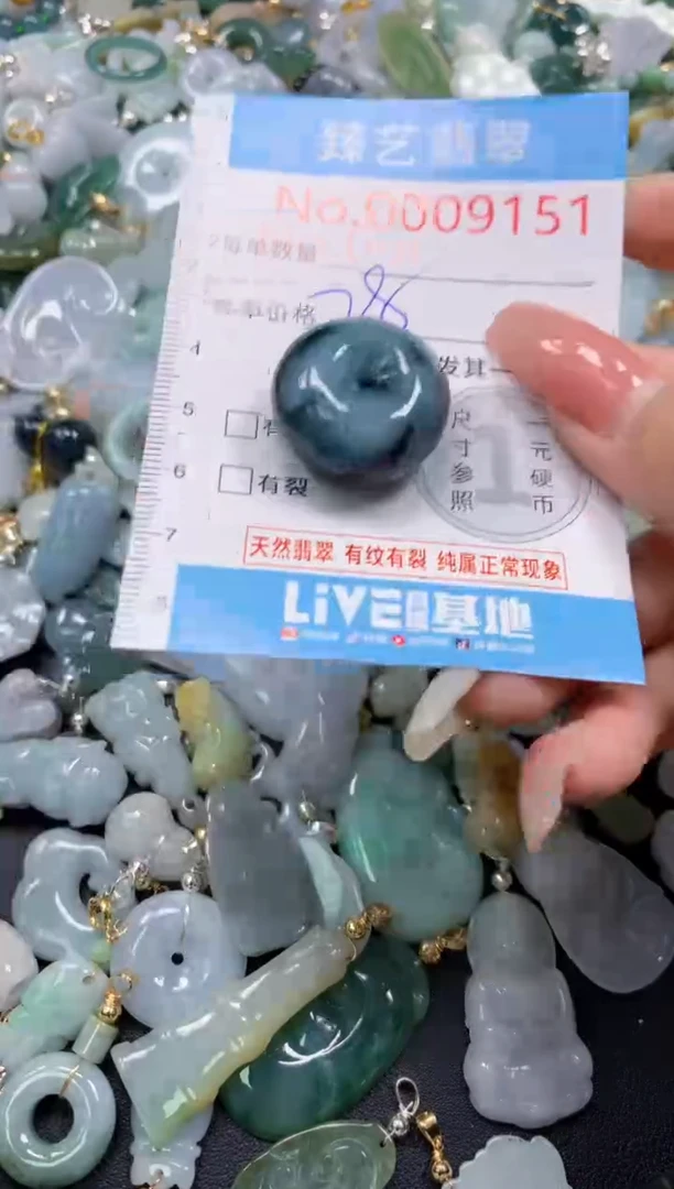 翡翠未镶嵌吊坠(不含链)9151
