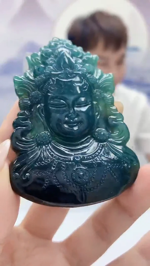 未镶嵌定制翡翠4868xx-毛货挂件32