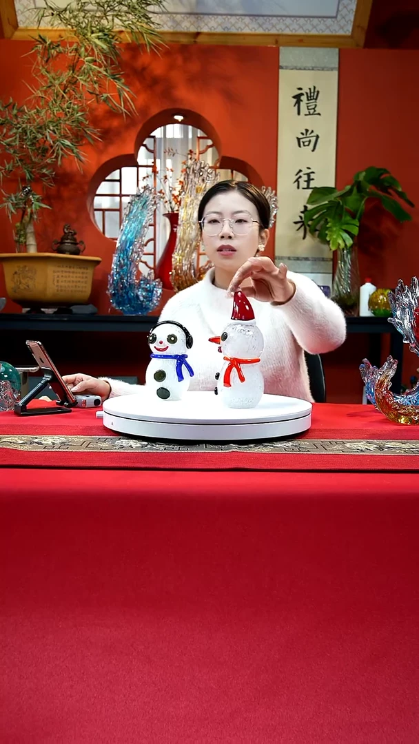 手工艺品琉璃小雪人