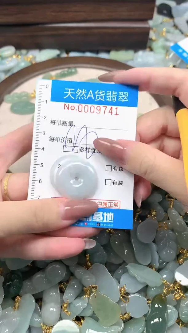 颈饰未镶嵌翡翠净货挂件-9741