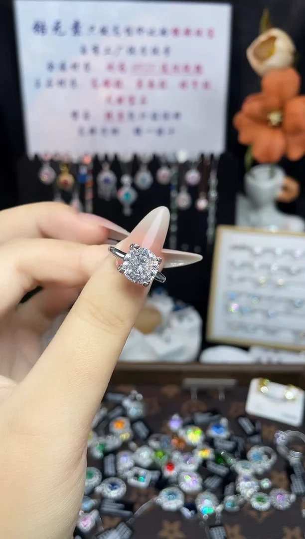 合成立方氧化锆925银编号F017 戒指