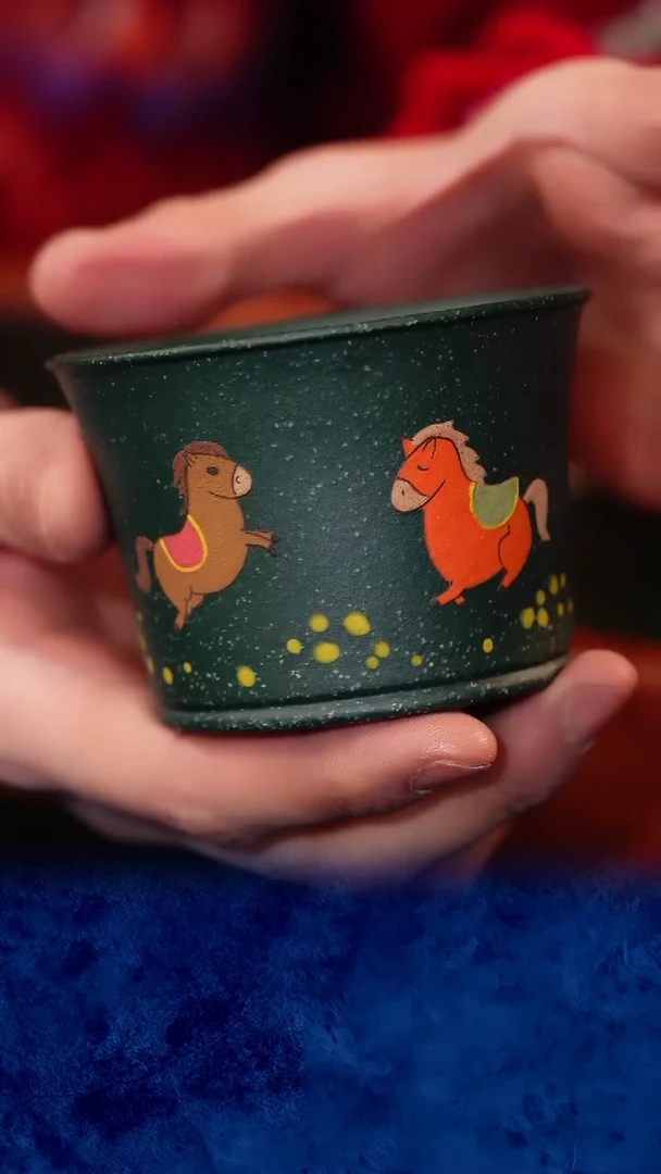 紫砂 宜兴紫砂TZP  马杯 绿