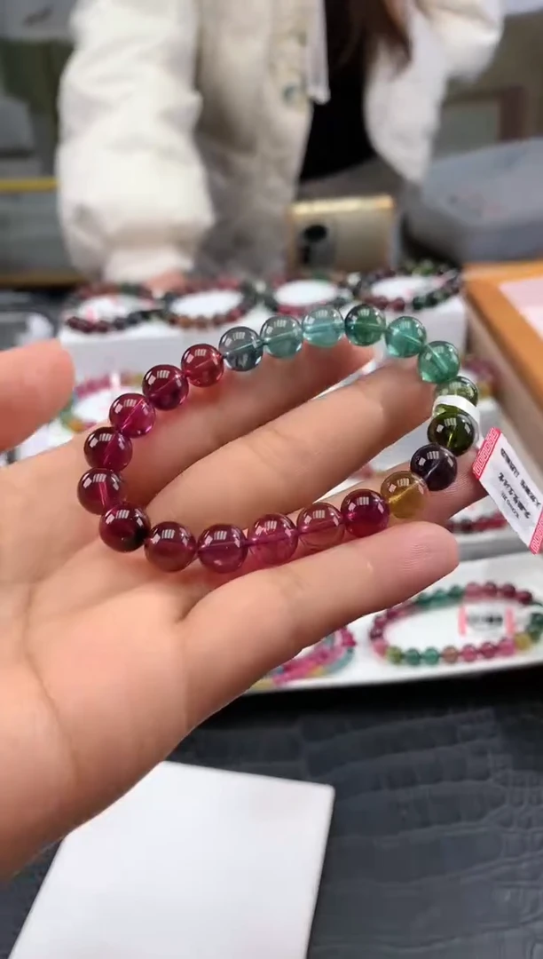 【闪购商品】碧玺手串未镶嵌多样性发一条