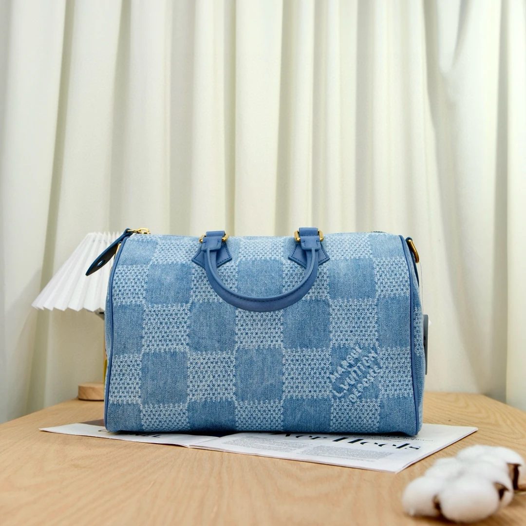 99新 LouisVuitton/路易威登 9050 丹宁牛仔speed30