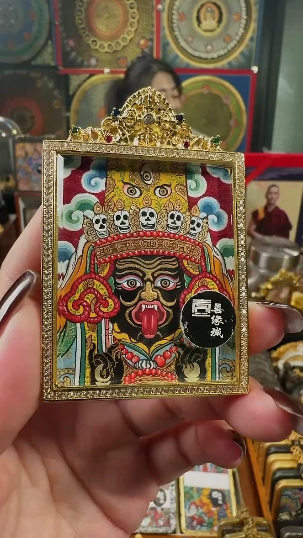 吊坠 壹善缘城手绘唐卡扎基