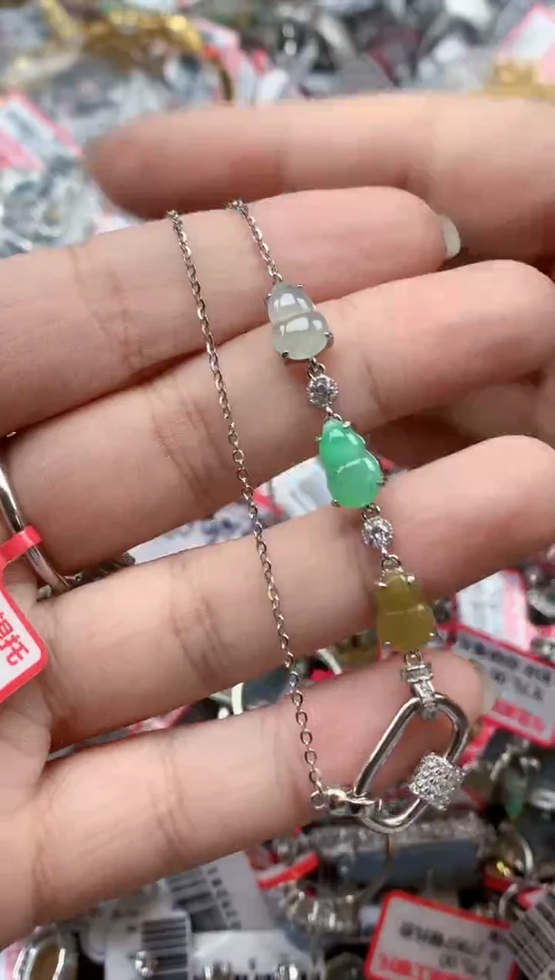 银S925镶嵌戒指翡翠天然A货缅甸翡翠