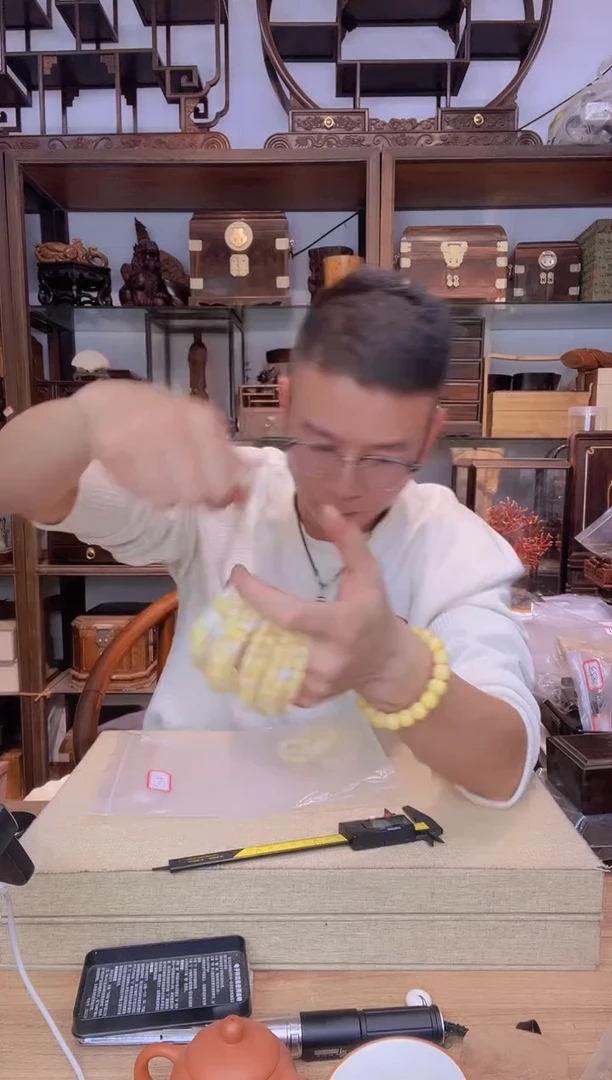 乌木类书架068塑料6*8桶珠单圈手串