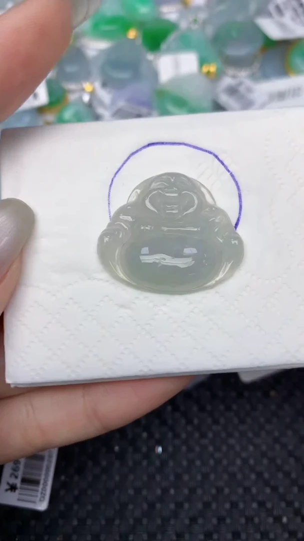 颈饰未镶嵌翡翠天然缅甸翡翠a货百元以上9元证书费自理