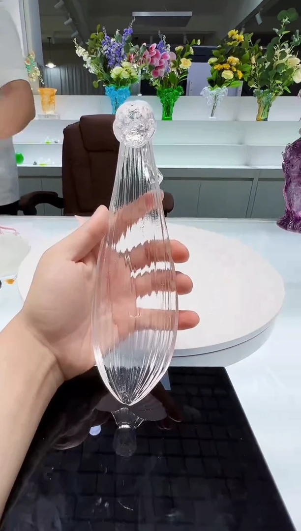 琉璃手工艺品穆*古法琉璃香插白色摆件