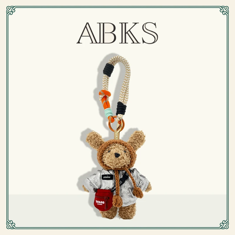 ABKS原创手工包包挂件包挂公仔毛绒娃娃玩偶运动挂饰暖冬运动0158