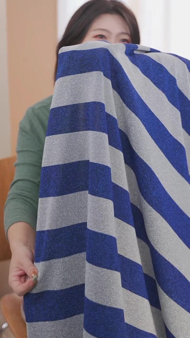 混纺1.2米G&CC面料 50%时装50%金属丝针织面料 幅宽170CM 270G/M