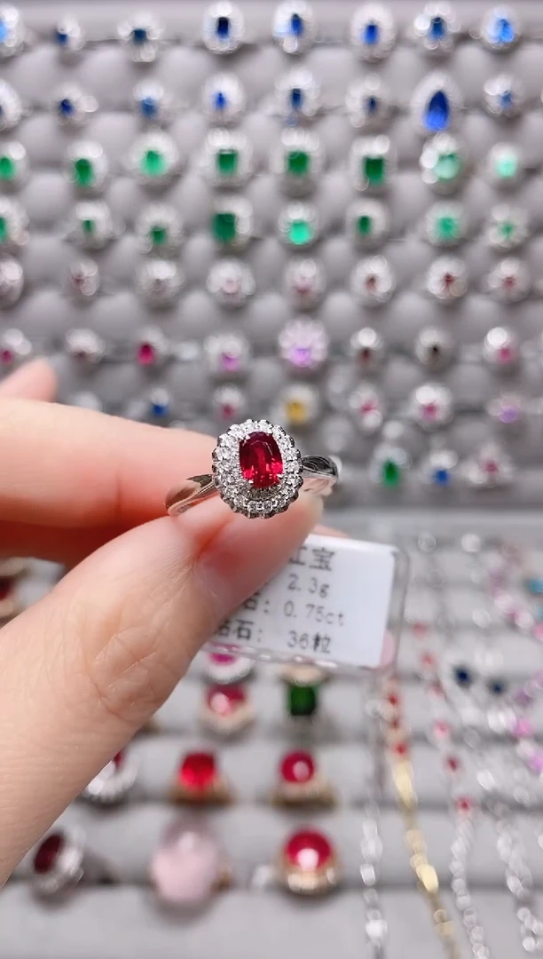 【闪购商品】红宝石18K金戒指18K金镶嵌.