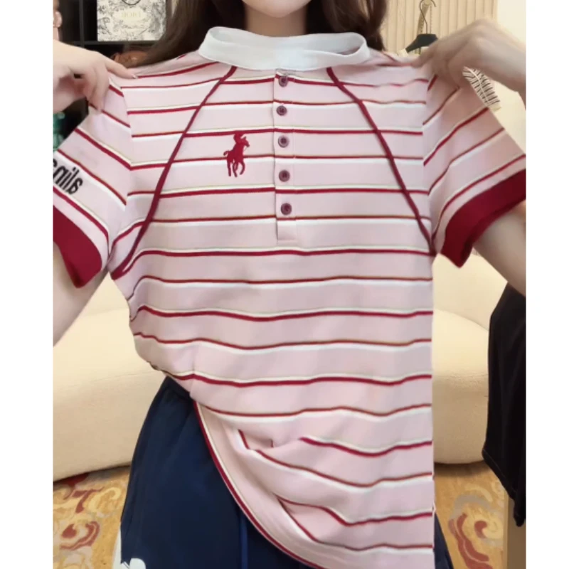 2025春夏新款百搭简约显瘦气质女短袖上衣LK2503311
