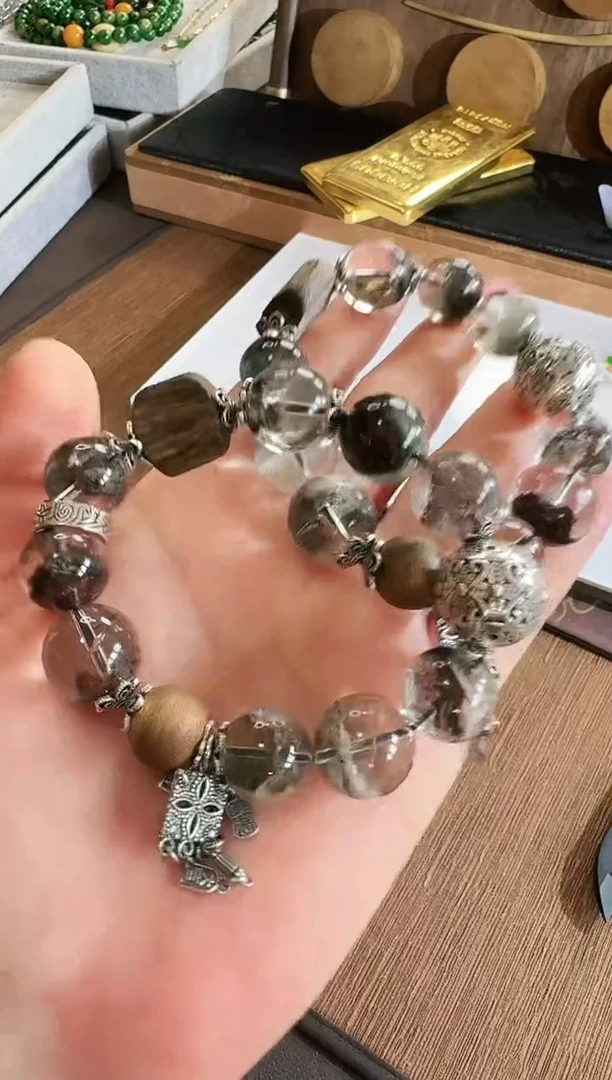 水晶手串银S925镶嵌手串 多样性发货 发一条