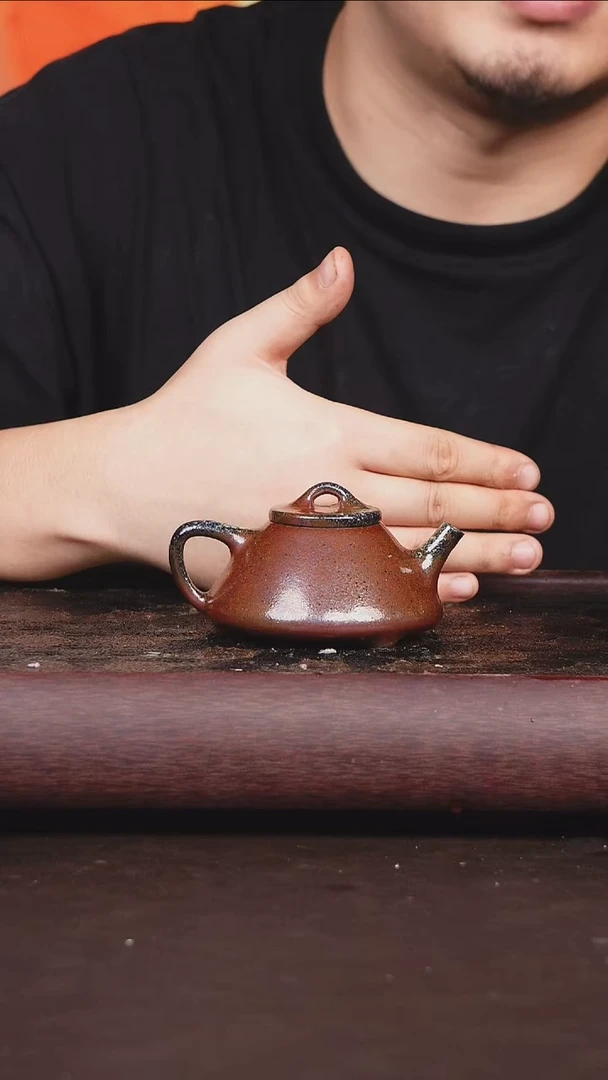 茶壶紫砂柴烧 石瓢