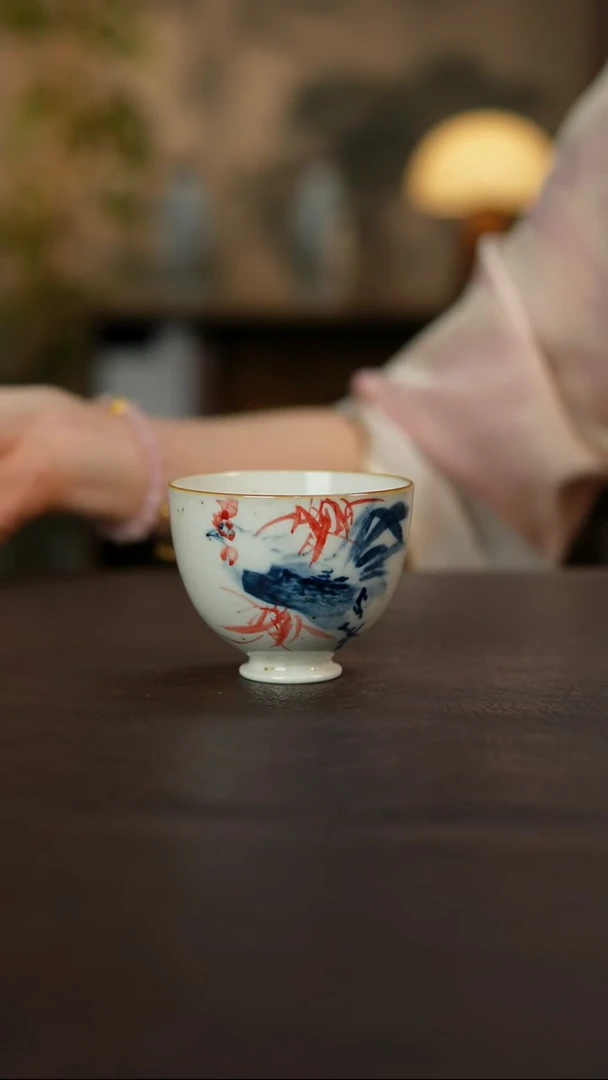 杯觅纤 花心缠枝莲壶承 MQ313