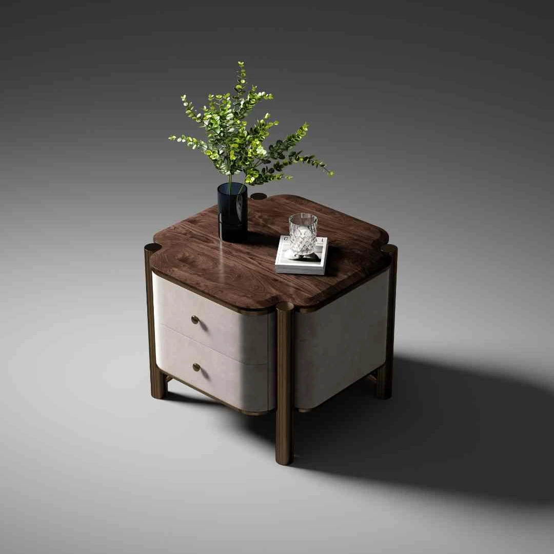 美得乐意式框架结构床头柜收纳柜电视柜储物柜抽屉柜轻奢边柜简约