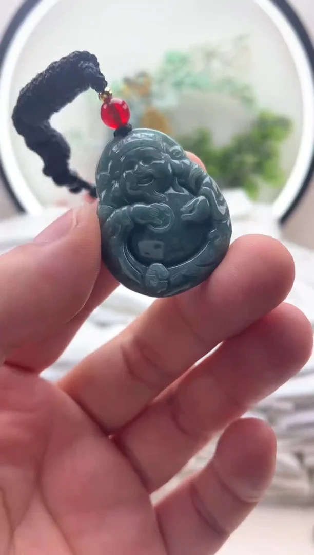 颈饰未镶嵌翡翠小财神
