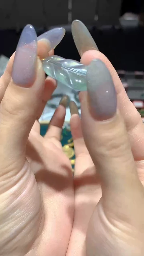 翡翠18K金镶嵌吊坠(不含链)杨教授珠宝HJ